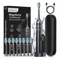 Zenwire MagniSonic 506 soninis dantų šepetėlis, 6 režimai, 8 galvutės, juodas