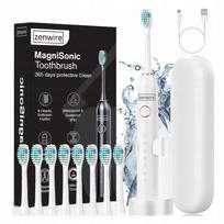 Zenwire MagniSonic 506 soninis dantų šepetėlis, 6 režimai, 8 galvutės, baltas