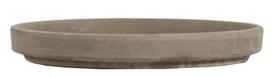 Vazono padėklas molinis XLU d 26 x 3,6cm pilkai rudas 1vnt