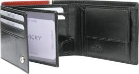 Horizontali dviejų spalvų vyriška piniginė, natūralios odos RFID - Rovicky