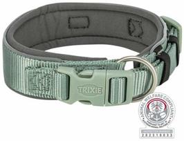 TRIXIE Premium antkaklis, l. platus, L-XL: 53-62 cm/50 mm, šalavijo/grafito