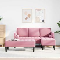 Sofa Sofos komplektas 2 vnt. Rožinė Poliesteris