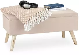 Relaxdays Minkštas suolas su daiktadėže