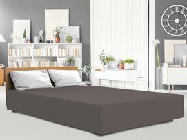 Jersey trikotažo paklodė su guma, čiužiniams iki 25 cm aukščio, 220x200 cm, medvilnės ir elastano mišinys, minkšta ir elastinga, miegamojo tekstilė