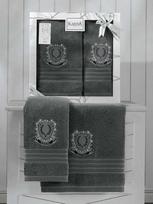 Rankšluostis Medvilninių rankšluosčių rinkinys dekoratyvinėje dėžutėje, 2 vnt., 50x90 cm ir 70x140 cm, 450 g/m², hipoalerginis, dovanų rinkinys voniai