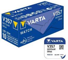 Varta 357 SR44 sidabro oksido laikrodžių baterijos 10 vnt.