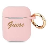 Guess silikoninis dėklas AirPods 1/2 – rožinis