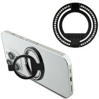 Guess MagSafe žiedo laikiklis-stovas su kristalais – juodas