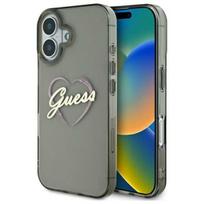 Guess IML Heart dėklas iPhone 16 Plus – juodas