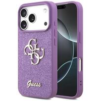Guess blizgus dėklas iPhone 17 Pro – violetinis