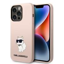 Karl Lagerfeld silikoninis dėklas iPhone 14 Pro – rožinis