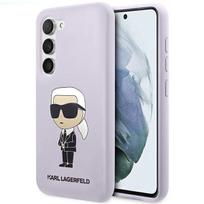 Karl Lagerfeld Liquid Silicone Ikonik Karl dėklas Samsung Galaxy S23+ – violetinis