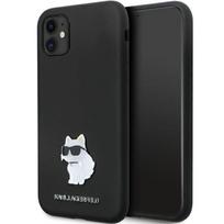 Karl Lagerfeld KLHCN61SMHCNPK dėklas, skirtas iPhone 11 / Xr - juodas, Silicone C Metal Pin