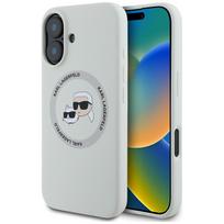 Karl Lagerfeld Silicone Double Heads & Circle MagSafe dėklas iPhone 16 – smėlio