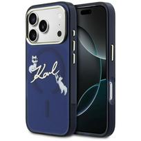 Karl Lagerfeld IML Choupettes Karl Script Logo MagSafe dėklas, skirtas iPhone 17 Pro Max - Mėlyna