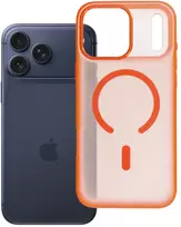 Oem dėklas, skirtas iPhone 18 Pro Max / 17 Pro Max Flexline Mag Cover, suderinamas su MagSafe, oranžinė