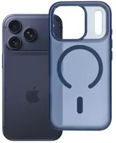 Oem dėklas, skirtas iPhone 18 Pro / 17 Pro Flexline Mag Cover, suderinamas su MagSafe, tamsiai mėlynas