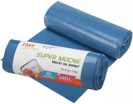 LDPE šiukšlių maišai 140 l, 90 x 110 cm, 10 vnt., 24 x 7 x 7, 00711, Simple Solution