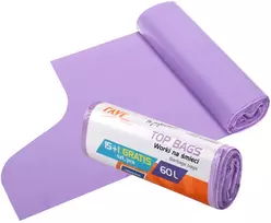 TOP BAGS užrišami šiukšlių maišai 60 l LD/HD, 16 vnt., 15.5 x 4 x 4, 00736, Simple Solution