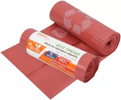 ECO TREND šiukšlių maišai, 120 l, 5 vnt., raudoni (metalui), 19 x 7 x 7, 00740, Simple Solution