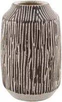 House Nordic Vaza, Vase, ruda / balta, keramika