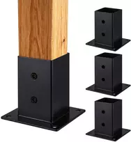 Relaxdays Cinkuoti stulpų laikikliai, 4 vnt. rinkinys