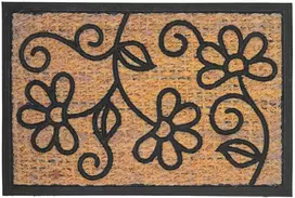 Relaxdays Kokoso pluošto ir PVC durų kilimėlis, 60 x 40 cm