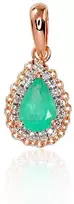 Diamond Sky Jewelry Auksinis pakabukas su deimantais ir smaragdais „Renaissance II“