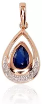 Diamond Sky Jewelry Auksinis pakabukas su deimantais ir safyrais „Royal III“