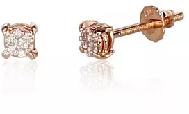 Diamond Sky Jewelry Auksiniai auskarai-vinukai su deimantais „Bridget IV“