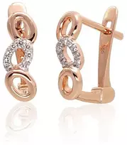 Diamond Sky Jewelry Auksiniai auskarai su deimantais „Vivienne“