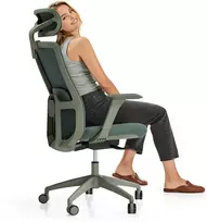 Biuro kėdė Desktronic SitOne Žalia, 4D porankiai, 6 reguliuojami taškai, BIFMA sertifikatas