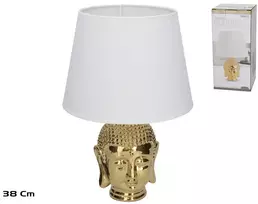 Keraminė stalinė lempa Buddha, 25.00 × 25.00 × 38.00 cm, DECORLIFE