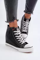Juodos odos Cross Jeans batai su platforma