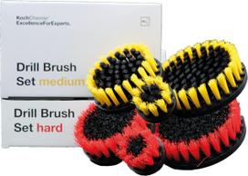 Koch-Chemie Drill Brush Set — šepetys arba šepečių komplektas, 3 kieti šepečiai