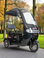 Elektrinis triratis motoroleris su stogu X3 juodas