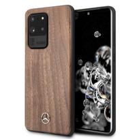 Mercedes-Benz medinis dėklas Samsung Galaxy S20 Ultra – rudas