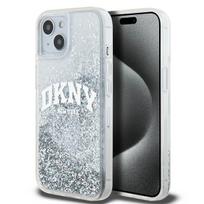 DKNY blizgus dėklas iPhone 15/14/13 – baltas