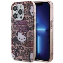 Hello Kitty IML Tags Graffiti dėklas iPhone 15 Pro Max – rožinis