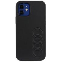 Audi dėklas iPhone 12 / 12 Pro – juodas (eko oda)