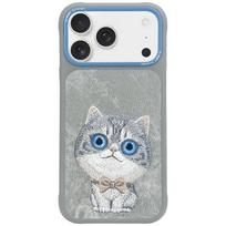 Nimmy Big Eyed Pet 2.0 Cat dėklas iPhone 17 Pro – pilkas