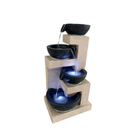 Dekoratyvinis lauko fontanas, 27 x 24 x 50,5 cm, su LED apšvietimu
