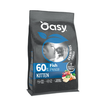 Oasy Grain Free Kitten Fish sausas pašaras su žuvimi kačiukams, 1.5 kg