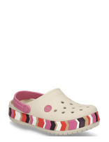 Crocs - Crocband Chevron Band Clog K - Klumpės - Kreminė spalva