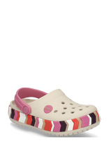 Crocs - Crocband Chevron Band Clog T - Klumpės - Kreminė spalva