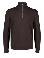 Lindbergh - Soft Viscose Blend Half Zip Sweater - Megztinis su užtrauktuku - Ruda