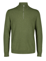 Lindbergh - Soft Viscose Blend Half Zip Sweater - Megztinis su užtrauktuku - Chaki spalva