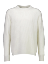Lindbergh - Jacquard Knitted O-Neck L/D Sweater - Apvalios apykaklės megztinis - Balta