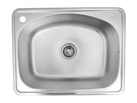 Nerūdijančio plieno plautuvė D6248X su sifonu 615x475x210x0.7