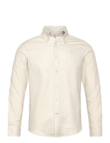 Morris - Twill Flannel Shirt-Slim Fit - Flaneliniai marškiniai - Kreminė spalva